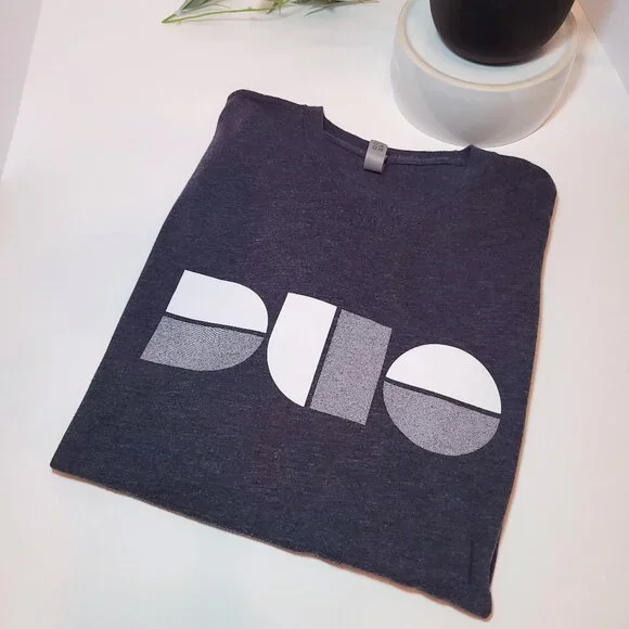 Next Level "DUO" Logo Tee Shirt - Heather Charcoal - Size M - Picture 2 of 10